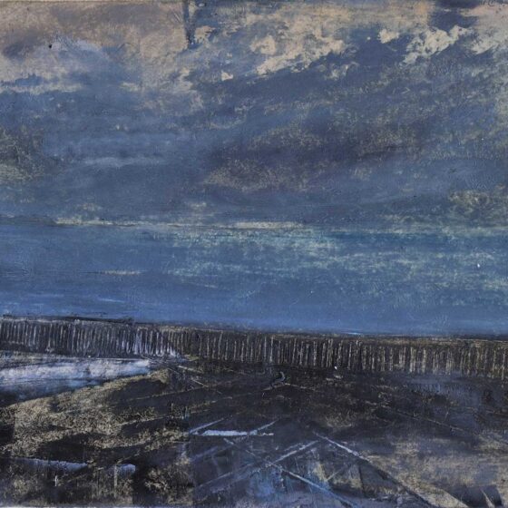 Il temporale che se ne va, tecnica mista su cartonlegno, cm 10x13 - Debora Piccini Artista