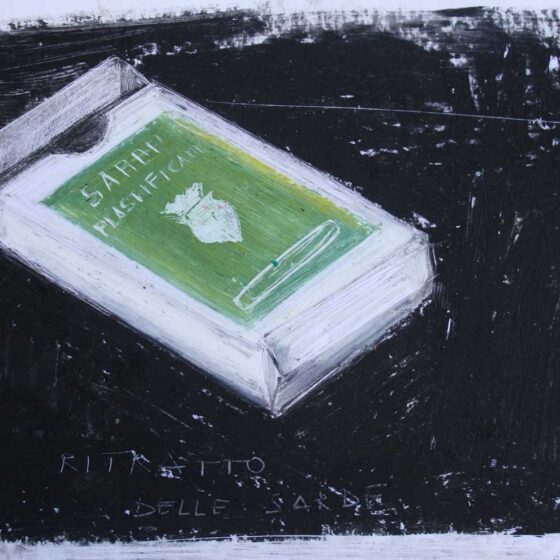 Ritratto alle sarde, pastelli ad olio su carta (2020) - Debora Piccinini Artista